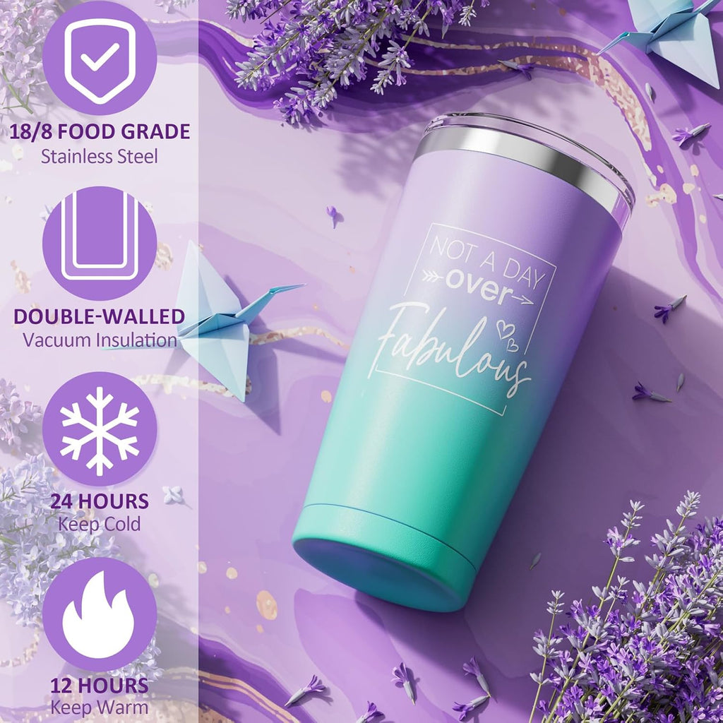 Happy Birthday Gifts for Women Friendship, Birthday Gift Box for Mom Sister | Unique Lavender Birthday Spa Gift Set, Best Friend Birthday Gifts Basket Self Care Gift Idea for Her Wife Girlfriend Coworker