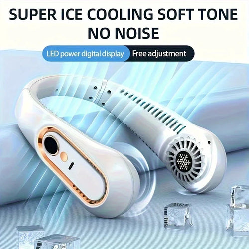 Neck Bladeless Fan Mini Ultra Long Life Portable Lazy Silent Fan Usb